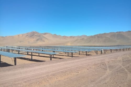 mine sitewith solar panels