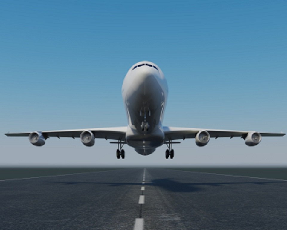Aircraft approaching a landing strip