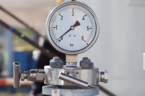 Tryckregulator, mätare.