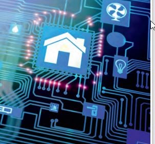 Laptop with grafic network on it