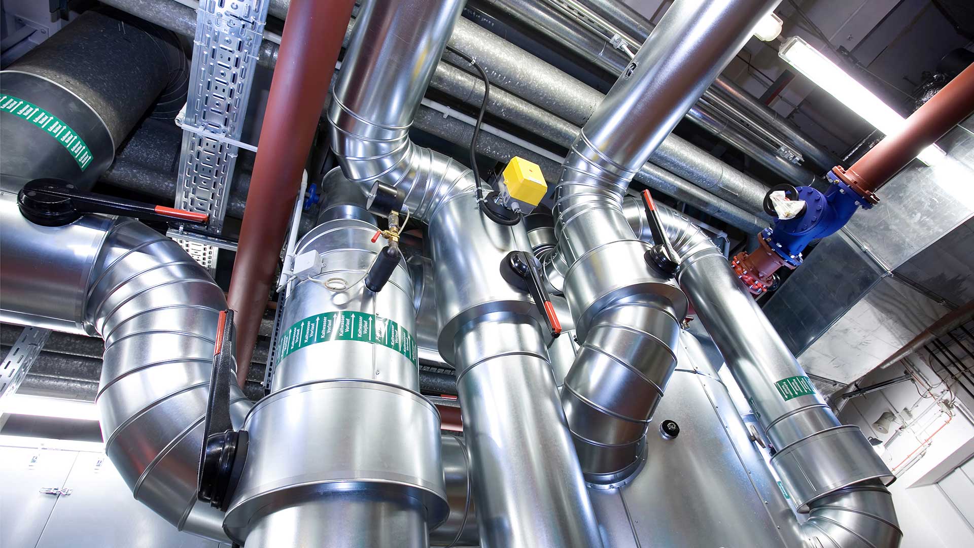 Värmeväxlare i fastighet.